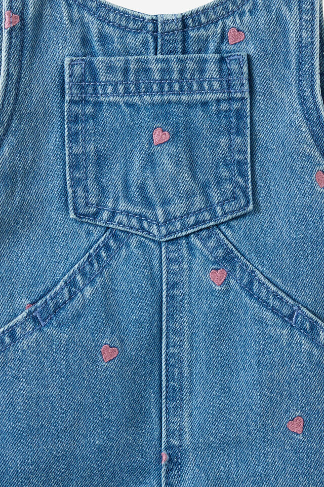 Aspen Denim Shortall, BURLEIGH BLUE WASH/HEART