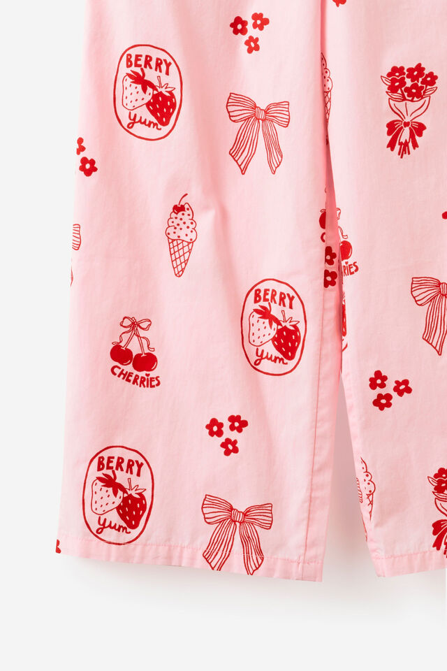 Gigi Wide Leg Pant, BALLET PINK/VARSITY RED MOTIFS