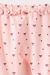 Organic Pointelle Legging, POP PINK/BOWS & HEARTS - example image 2