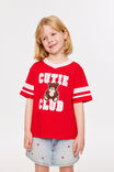 Livvy Lux Short Sleeve Tee, VARSITY RED/CUTIE CLUB BEAR - example image 1
