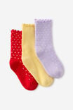 Select Colour: LILAC/RED/YELLOW SPOTS