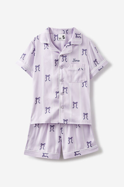 Casey Short Sleeve Pyjama Set, IN THE NAVY