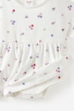 Baby Flutter Sleeve Dress, VANILLA DITSY FLORAL - example image 2