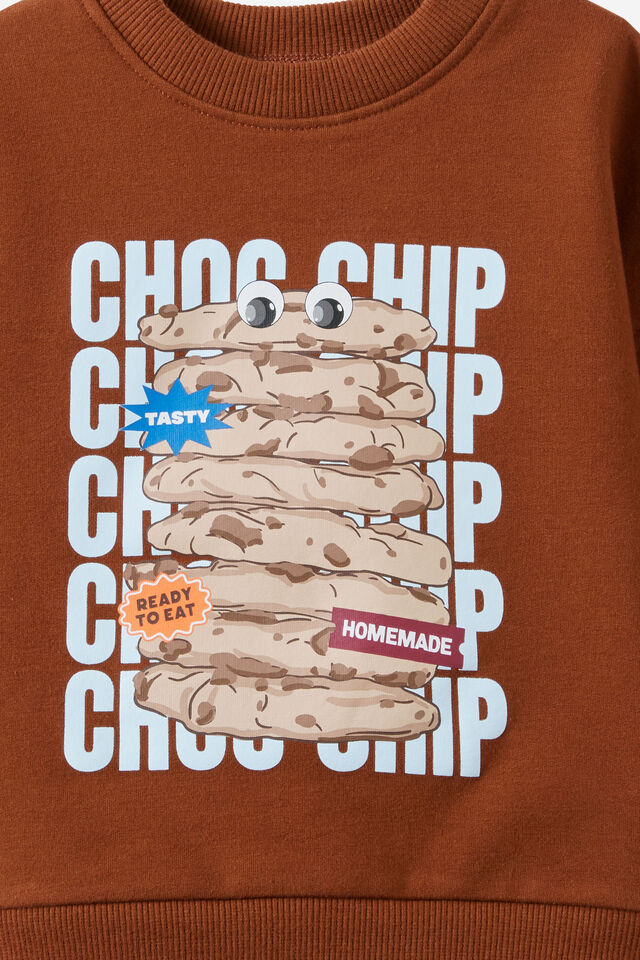 Baby Sweater, CHESTNUT/CHOC CHIP