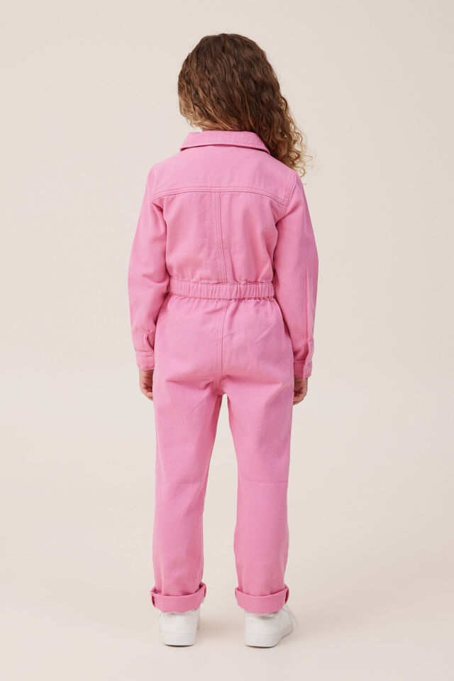 Barbie Long Sleeve Boiler Suit, LCN MAT BARBIE/PINK GERBERA