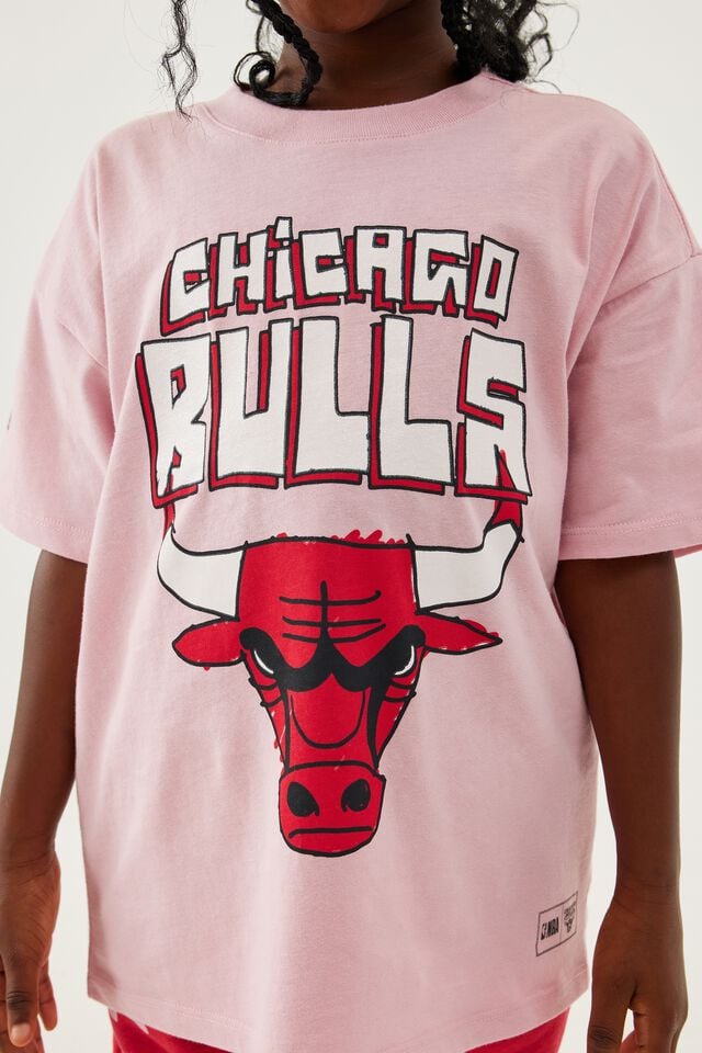 vintage 90s CHICAGO BULLS NBA 2 SIDED RED PINK TIE-DYE t-shirt