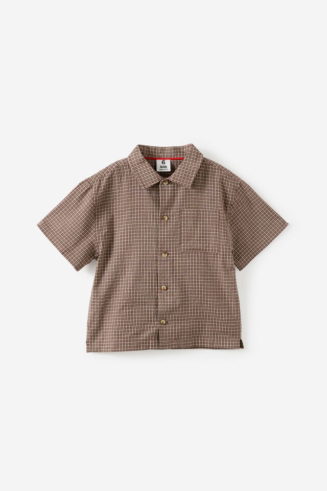 Jasper Boxy Skate Shirt, ROCKY ROAD MINI CHECK