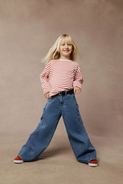 Ellie Wide Leg Jean, VINTAGE MID WASH