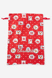 Santa Sack Family Xmas Personalised, VARSITY RED/RUDOLPH SPOT - example image 3