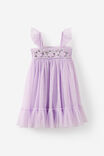 Floral Flutter Sleeve Dress Up Dress, VINTAGE LILAC - example image 1