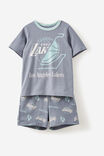 Jordan Short Sleeve Pyjama Set License, LCN NBA STEEL/LAKERS TONAL - alternate image 1