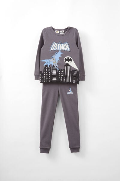 Milo Long Sleeve Pyjama Set License, LCN WB RABBIT GREY/BATMAN GLOW