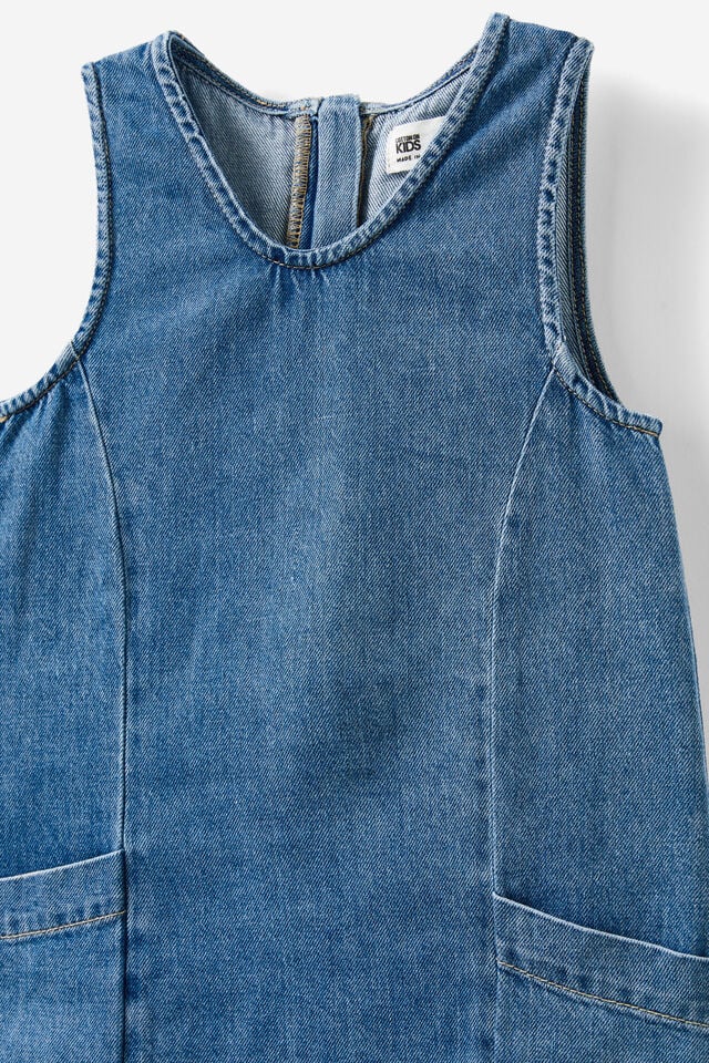 Petra Pinafore, VINTAGE MID WASH