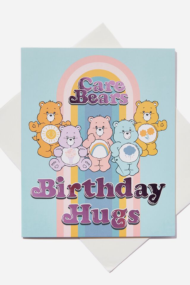 Licensed Birthday Gift Card, LCN CLC CARE BEARS/BIRTHDAY HUGS