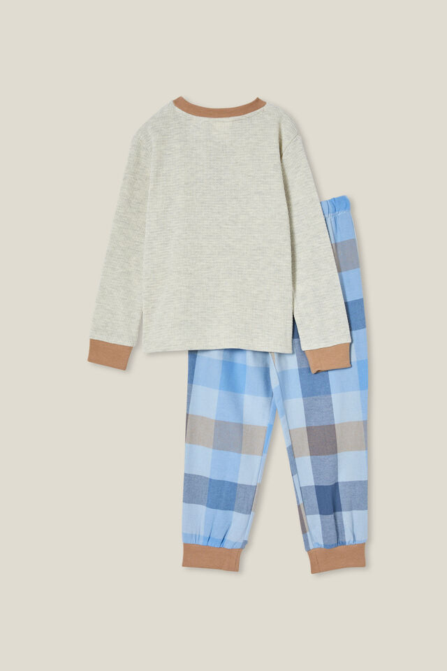 Winston Long Sleeve Pyjama Set, OATMEAL MARLE/WINTERS CHECK