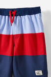 Bobby Stretch Board Short, VARSITY RED/IN THE NAVY BLOCK STRIPE - alternate image 2