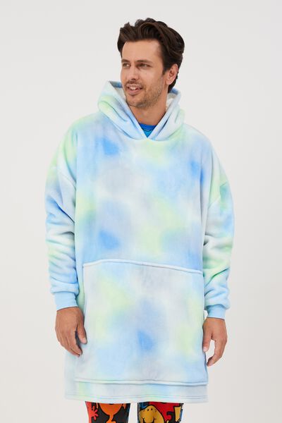 Snugget Adults Oversized Hoodie, BLUE GRADIENT