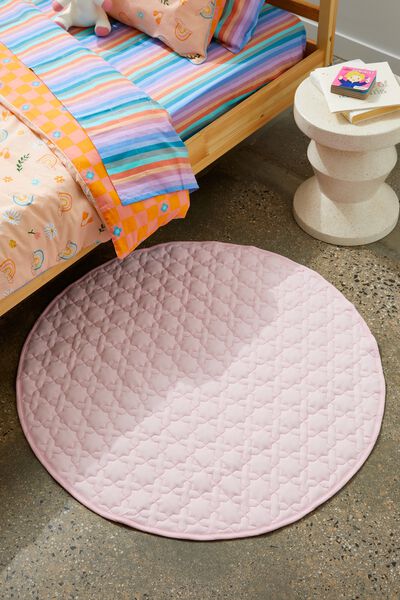 Kids Play Mat, CRYSTAL PINK QUILTED