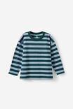 Essentials Long Sleeve Tee, WINTER JADE/TWILIGHT/VANILLA STRIPE - example image 2