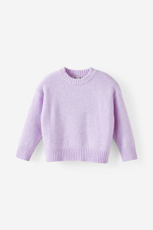 Soft Knit Sweater, VINTAGE LILAC MARLE