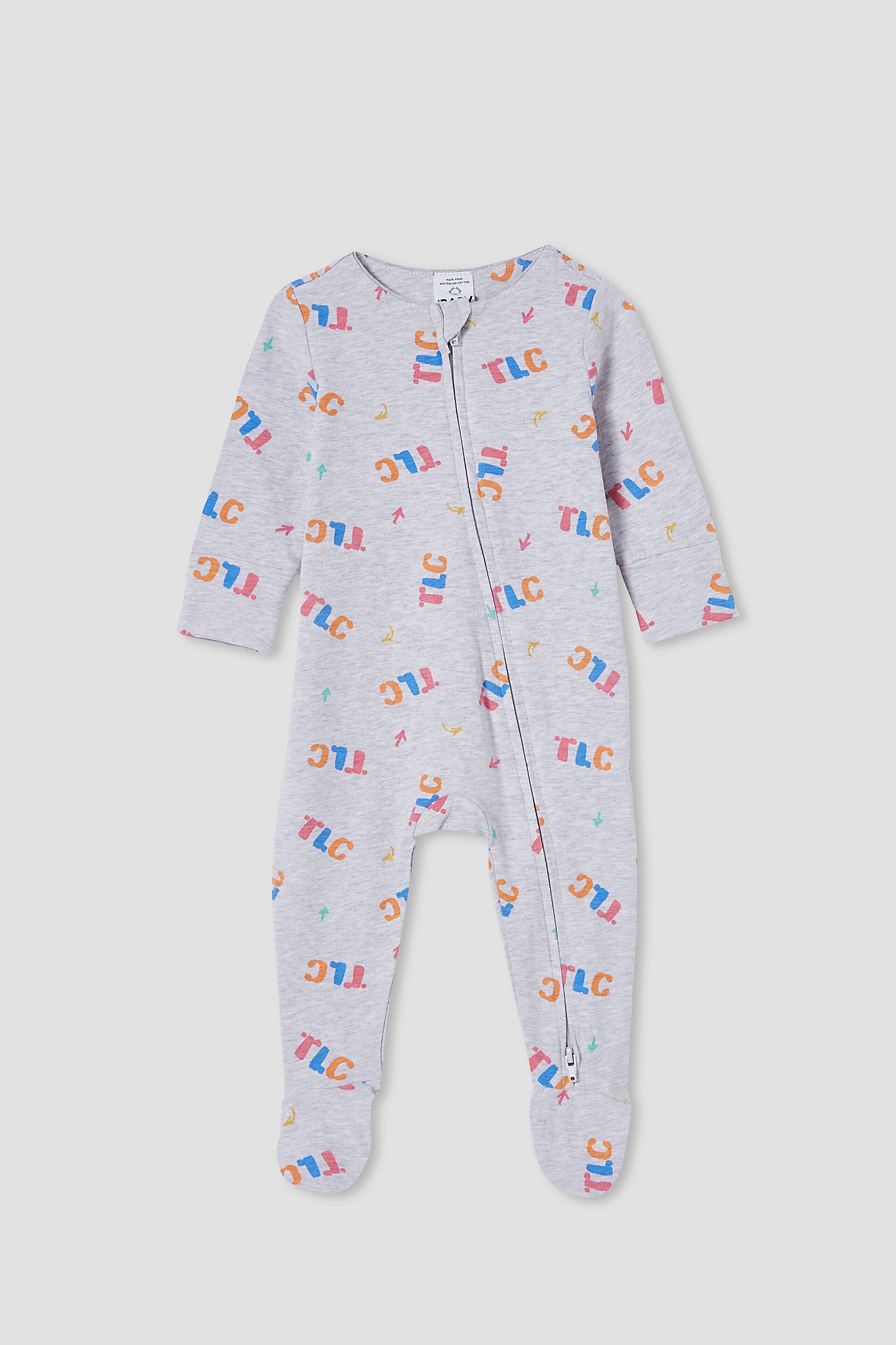 Baby All In Ones & Bodysuits | The Long Sleeve Zip Romper Usa Lcn - LY89859