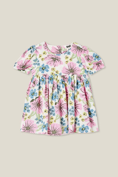 Hallie Dress, VANILLA/SHAE FLORAL