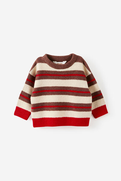 Baby Knit Jumper, RAINY DAY STRIPE