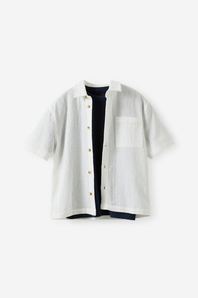 Ryder Skate Shirt, VANILLA TEXTURED