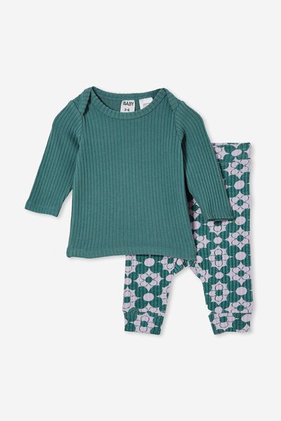 The Super Soft Baby Pyjama Set, TURTLE GREEN