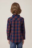 Rugged Long Sleeve Shirt, IN THE NAVY/HERITAGE RED PLAID - alternate image 3