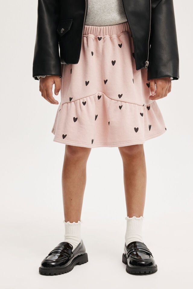 Everly Fleece Skirt, ZEPHYR/HEARTS