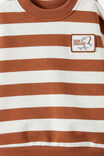 Baby Sweater, CHESTNUT/DARK VANILLA STRIPE DADA S SIDEKICK - example image 2