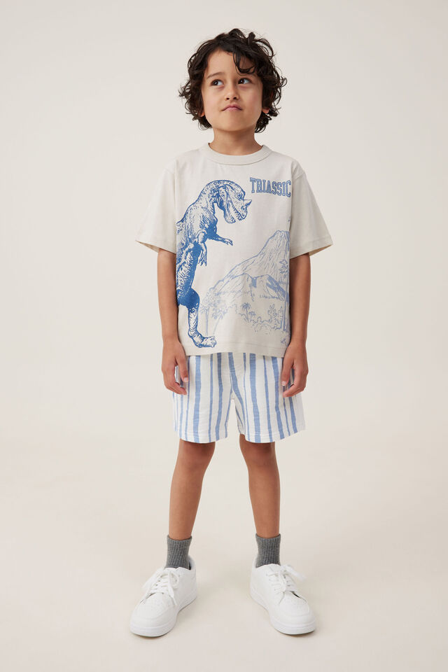 Camiseta - Jonny Short Sleeve Print Tee, RAINY DAY/DINOSAURS
