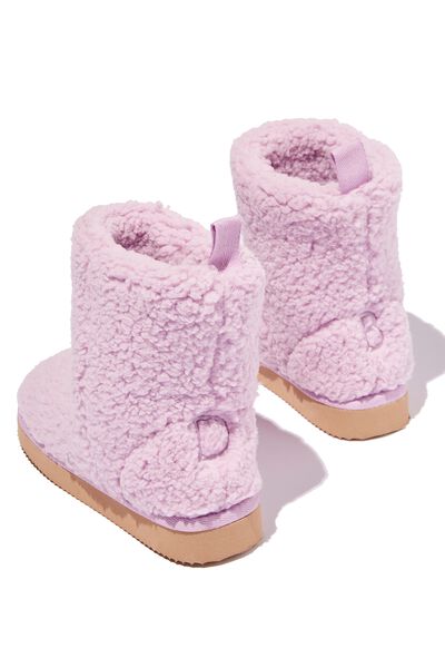 Classic Homeboot Personalised, PALE VIOLET SHERPA