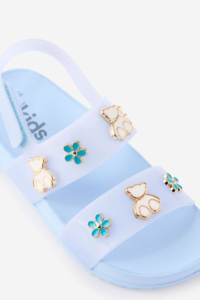 Kids Charm Jelly Sandals, CLOUD BLUE/CHARMS