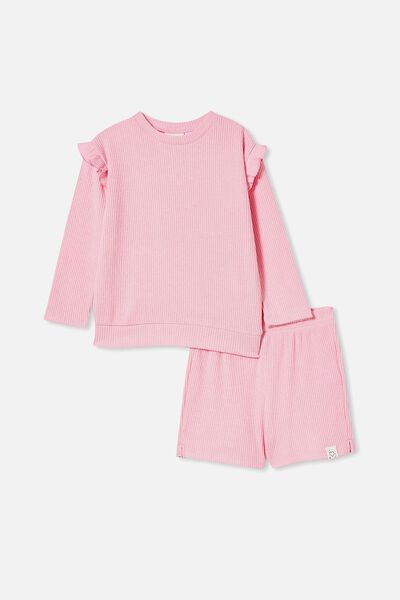 Rosa Long Sleeve Pyjama Set, CALI PINK MARLE