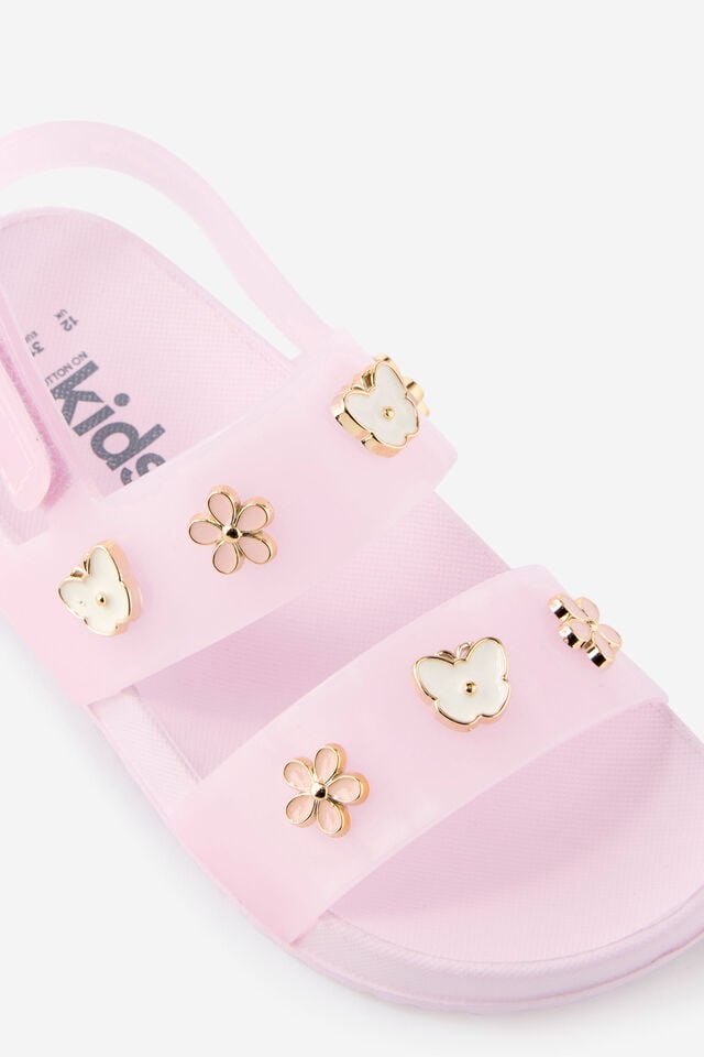 Kids Charm Jelly Sandals, BALLET PINK/CHARMS