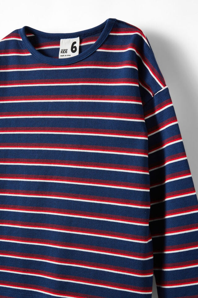 Piper Long Sleeve Tee, CRUSHED BERRY/IN THE NAVY STRIPE