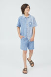St Tropez Short Sleeve Shirt, BLUE PUNCH /  VANILLA STRIPE - alternate image 1