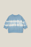 Moletom - Alma Drop Shoulder Sweater, DUSTY BLUE/LINEAR TIE DYE - vista alternativa 3