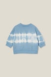 Alma Drop Shoulder Sweater, DUSTY BLUE/LINEAR TIE DYE - alternate image 3