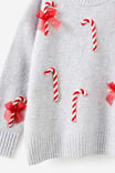Soft Knit Sweater, GREY MARLE/CHRISTMAS - example image 3