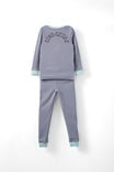 Milo Long Sleeve Pyjama Set, STEEL/ DINO SCORE - alternate image 3