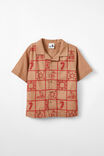 Cabana Short Sleeve Shirt, TAUPY BROWN/SANTA EMBROIDERY - alternate image 1