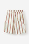 Landon Cargo Short, DARK VANILLA/TAUPY BROWN STRIPE - alternate image 3