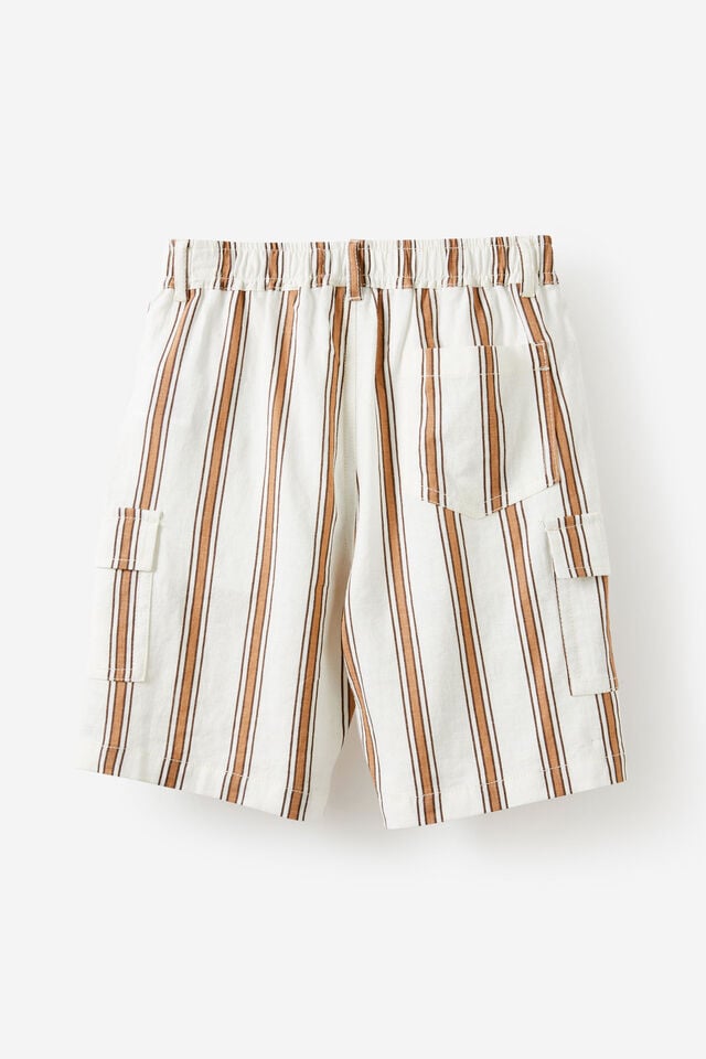 Landon Cargo Short, DARK VANILLA/TAUPY BROWN STRIPE