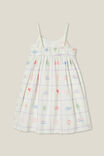 Eloise Sleeveless Dress, VANILLA/SUMMER EMBROIDERY - alternate image 3