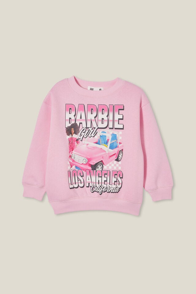 Barbie Dusty Fleece Crew Neck, LCN MAT BARBIE GIRL/CALI PINK