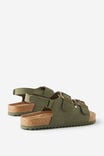 Kids Double Buckle Sandal, KHAKI GREEN - example image 3