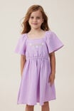 Paige Short Sleeve Dress, LILAC DROP/FLORAL EMBROIDERY - alternate image 1